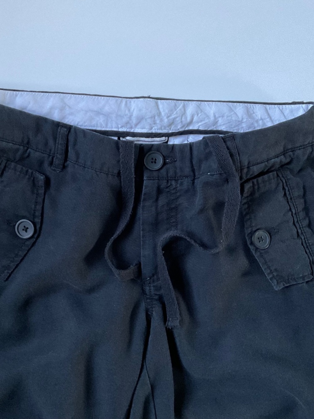 Gap Womens Cropped Pants Sz 4 Black Utility Modern Clean Girl Streetwear Chino - Picture 8 of 13